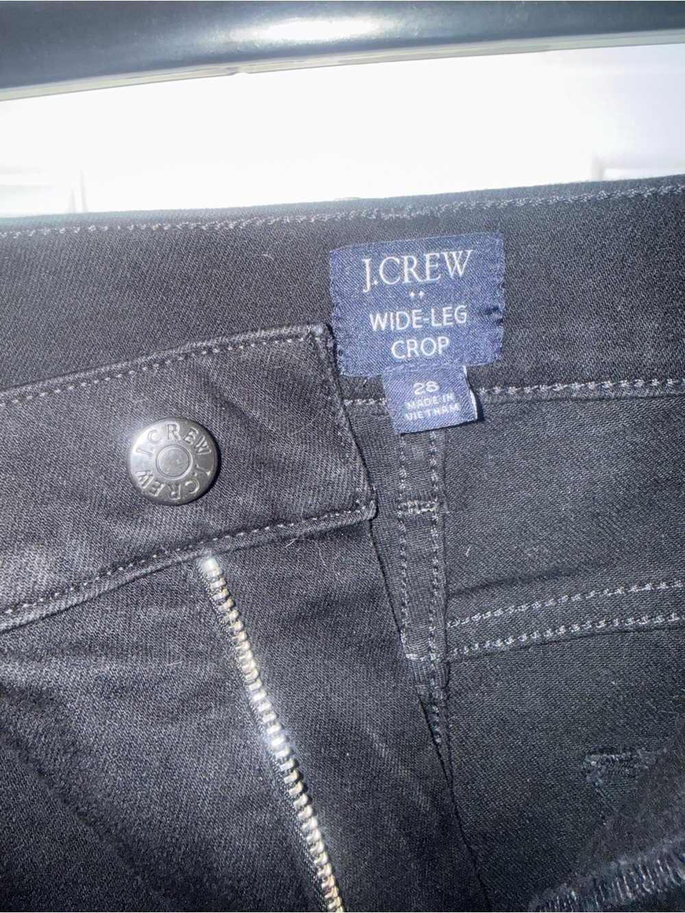 J.Crew Wide Leg black size 28 crop jeans - Picture 6 of 8